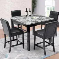 Red Barrel Studio 5 Pieces Kitchen Dining Set Table and 4 Chairs