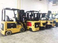 Différents modèles de chariot elevateur Caterpillar, Cat Forklift, Lift truck, Transpalette (jigger), propane électrique