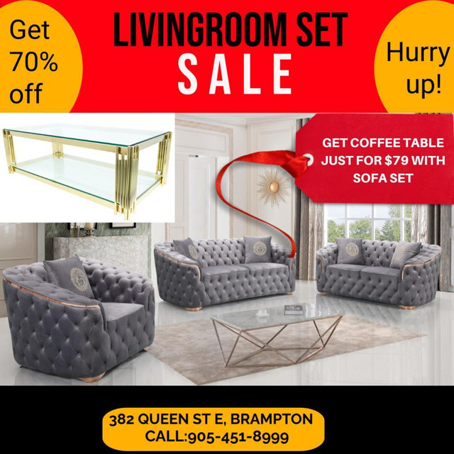 Huge Sale on Sofa Set !! Clearance Sale !! in Couches & Futons in Oshawa / Durham Region - Image 4