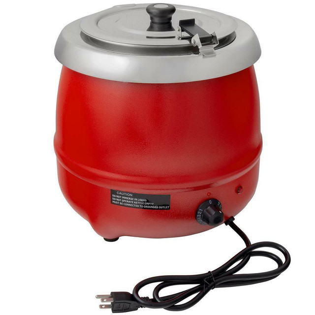 11 Qt. Round Red Countertop Food / Soup Kettle Warmer - 120V, *RESTAURANT EQUIPMENT PARTS SMALLWARES HOODS & MORE* in Industrial Kitchen Supplies in Kitchener / Waterloo - Image 2