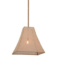 Astoria Grand Yonkers 1 - Light Single Bell Pendant with Rope Accents