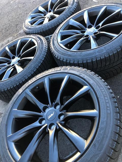 $1850(TAX-IN)- 18Ikon RWTES-01 - TESLA Model Y BLACK Winter / Snow tire Package + 235/55/R18 Bridgestone Blizzak DM-V2 in Tires & Rims in Toronto (GTA)