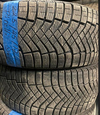 USED PAIR OF PIRELLI WINTERS 225/45R17 95% TREAD WITH INSTALL.