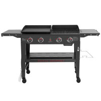 Royal Gourmet Royal Gourmet 4-Burner Liquid Propane Gas Grill Combo Griddle with Extra Grilling Gear