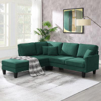 Latitude Run® 5-Seater Modern Terry Fabric Upholstered Setional Sofa