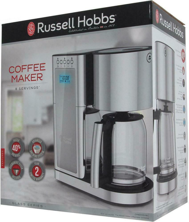 Clearance Deal -- ONLY $59.00 --  New in box Russell Hobbs CM8100 Stainless Steel 8-Cup Coffee Maker - in Coffee Makers - Image 4
