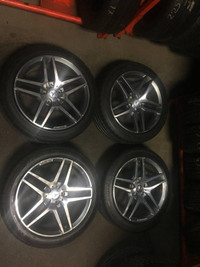 19in MERCEDES-BENZ S CLASS AMG OEM RIMS USED SUMMER PACKAGE 245/45R19 SUNFULL QUEST-X GREENTRAC 275/40R19 TREAD 80-90%