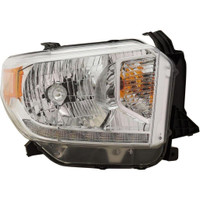 Head Lamp Passenger Side Toyota Tundra 2014-2017 With Led Drive Light With Auto Adjust Platinum/1794 Edition High Qualit