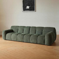 Crafts Design Trade 82.68" Green Velvet Modular Sofa cushion couch