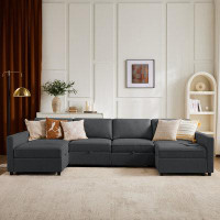 Ebern Designs Traun 6 - Piece Upholstered Modular Sectional Couch