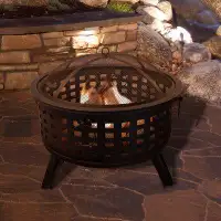 Sol 72 Outdoor™ Adriel 26-Inch Steel Wood Burning Outdoor Fire Pit