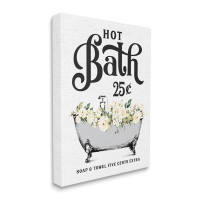 Trinx Trinx Hot Bath Floral Tub Framed Giclee Art Design By Lettered And Lined