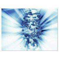 Design Art 'Fractal 3D Blue Splash Burst' Graphic Art on Wrapped Canvas