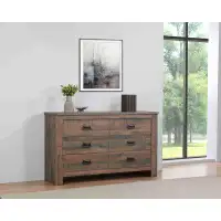 Loon Peak Frederick 6-drawer Dresser Weathered Oak