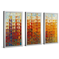 Picture Perfect International "Tile Art 1 2015 Max" by Mark Lawrence 3 Piece Framed Graphic Art Set