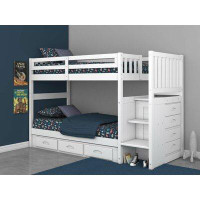 Harriet Bee Trudy Trumble Twin Over Twin Bunk Bed with Drawers