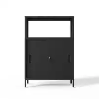 Latitude Run® Metal Filing Cabinet With Moving Sliding Doors And Adjustable Shelves