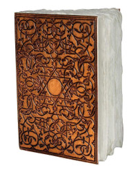 JKF174PINNACLE MARBLE INLAY LEATHER HANDMADE NOTEBOOK WITH DECKLE EDGE PAPERS,7 x 5"IN SIZE AND OF TOTALLY HANDMADE