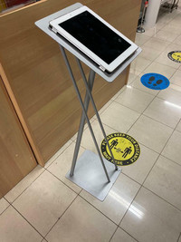 Used iPAD stand, menu stand, metal/magnetic, podium, scratch resistant
