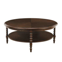 Martha Stewart Philippe Round Coffee Table With Shelf
