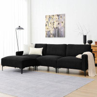 Ivy Bronx 103.5*59" Modern L-Shaped Sectional Sofa