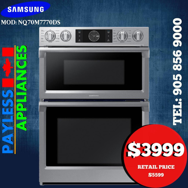 Samsung NQ70M7770DS 30 Smart Microwave Combination Wall Oven with Flex Duo 7.0 cu. Ft. in Stoves, Ovens & Ranges in Markham / York Region