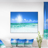 Made in Canada - Design Art Beautiful Beach Seascape - Wrapped Canvas Photographic Print