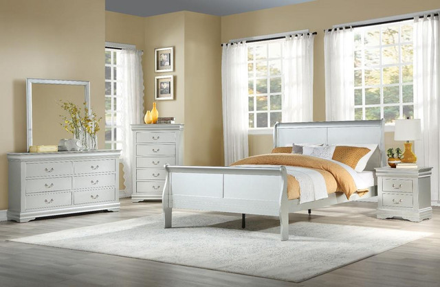Holiday Special - 5 Piece Louis Philippe in 4 Finishes - Queen Bed, Night Stand, Mirror,  Dresser &amp; Chest in Beds & Mattresses - Image 3