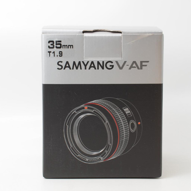 Samyang 35mm T1.9 V-AF Video Auto Focus Lens for E-Mount (ID - 2131 TJ) in Cameras & Camcorders