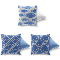 Highland Dunes 3 Pcs Colourful Indoor/Outdoor Accent Pillow Set