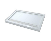 36x60 Linear Drain Acrylic White Shower Base ( Can be a Single, Double or Triple Threshold )