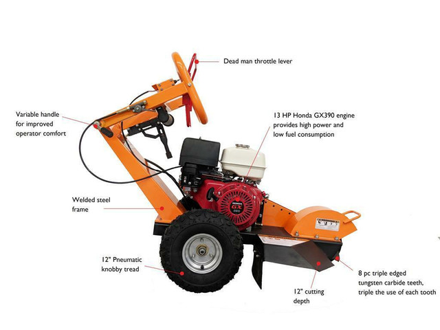 HOC STG13 HONDA STUMP GRINDER 13 HP + 2 YEAR WARRANTY + FREE SHIPPING CANADA WIDE in Power Tools - Image 3