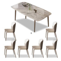 HOUZE 6 - Person  Sintered Stone tabletop Rectangular Dining Table