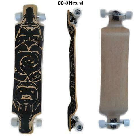 Easy People Longboard Drop Down / Lowrider Series Natural Complete + Grip Tape in Skateboard