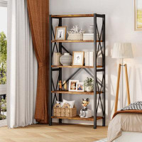17 Stories Spacious 5-Tier Bookcase - Reliable, High-Quality, And Versatile Storage Rack For Home And Office