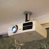 Projector Mount - Ceiling Bracket LCD Tilt 360° Swivel White(#200063)