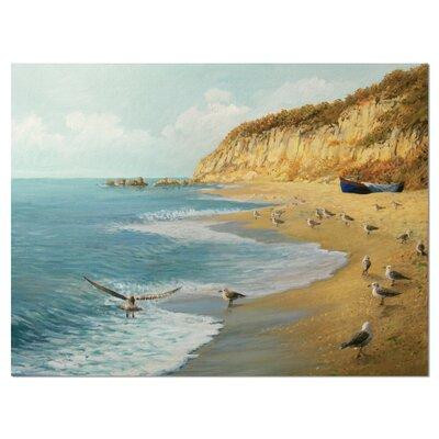 Made in Canada - East Urban Home 'The Calm Beach' Oil Painting Print on Canvas in Arts & Collectibles