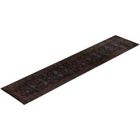 Isabelline Fine Vibrance One-of-a-Kind 2' 7" x 12' 2" Area Rug in Brown