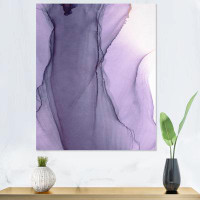Wrought Studio Luxury Purple Marble Liquid Art II - Modern Canvas Wall  Art
