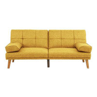 George Oliver Polyfiber Adjustable Sofa Bed, Living Room Couch