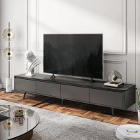 Wrought Studio Contemporary TV Stand With 4 Drawers Media Console For Tvs Up To 70", Handle-Free Design Modern Elegant T