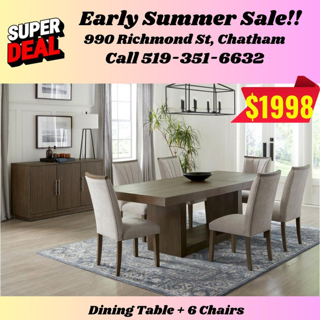 Lowest Prices on Wooden Dining Sets!! in Dining Tables & Sets in Windsor Region