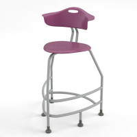 Haskell Education 360 Stool With Back, 30"H, Glides