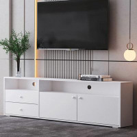 Latitude Run® 62.99 "Modern Style Multi-Storage TV Cabinet,Slide Rail TV Cabinet With Two Drawers