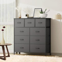 17 Stories Dresser with 9 Fabric Drawers for Large Bedroom, Living Room