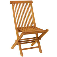 Lark Manor Allani Teak Wood Folding Outdoor Dining Chair
