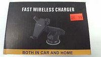 WIRELESS CELLPHONE CHARGER - CAR AND HOME - FAST QI COMPLIANT - BLACK $29.99