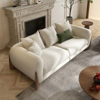 Hokku Designs Sofa Living Room Lamb Fleece Cream Style Designer Nordic Simple Living Room Sofa