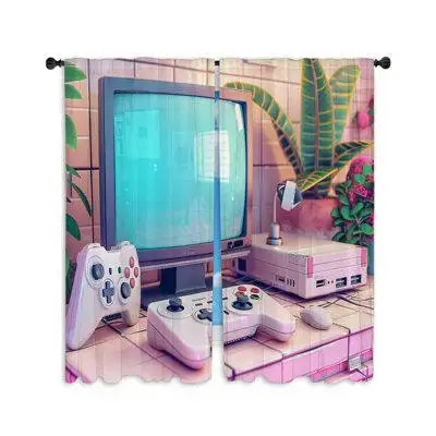 Upgrade your home decor with these Gaming Console window curtains printed in the USA! Great for your...