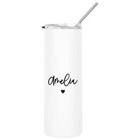 Koyal Wholesale Custom Bridesmaids Skinny 20 oz Double Wall Stainless Steel Travel Tumbler with Straw,Straw Cleaning Kit